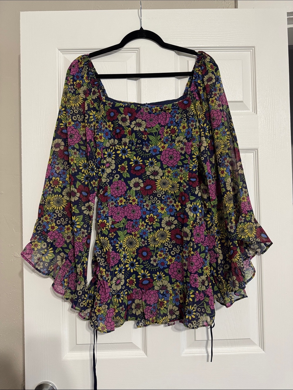 NWT Current Mood "It's A Wild World" Floral Ruched Mini Dress - XS